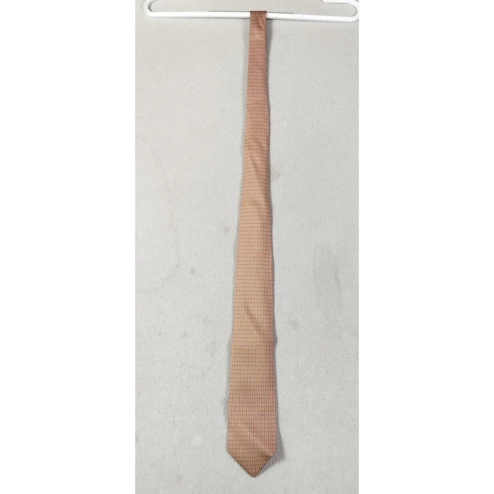 Hermes Silk Tie Mens One Size Yellow Geometric Designer Made In France 605807